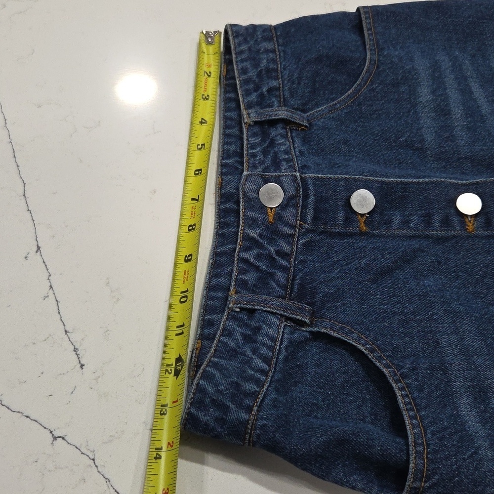 Lulu's Blue Button-Down Mini Skirt Sz Small Gengle Used - Picture 7 of 9
